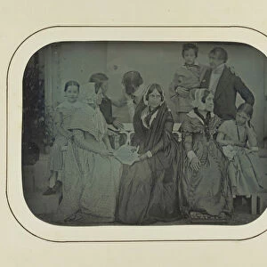 Group portrait nine Eynard-Lullin family members