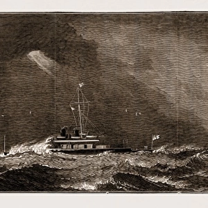 H. M.s Devastation Off Berehaven, Engraving 1873