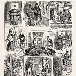 WHAT HAPPENS TO THE PAINTINGS, 1890 engraving