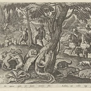 Hunting wild cats, Philips Galle, 1578