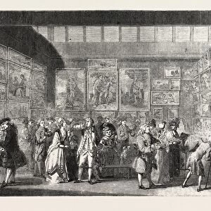 Interior of the Old Royal Academy in Pall Mall, Representing the Exhibition of 1771
