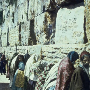 Jews Wailing Wall Western Wall 1950 Jerusalem