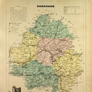 Map of Dordogne, France