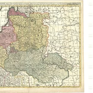 Map Regnum Poloniae divisum magnum ducatum Lithuaniae