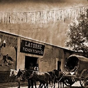 Mexico, pulqueria and carreta, Jackson, William Henry, 1843-1942, Carts & wagons