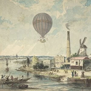 Mr Green Albion Balloon Having Ascended Vauxhall Gardens