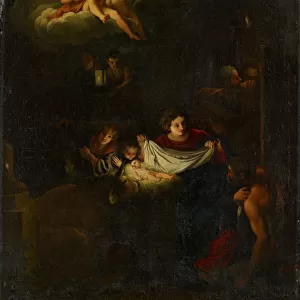 Nativity 17th c. Oil canvas 52 x 39. 7 cm unmarked
