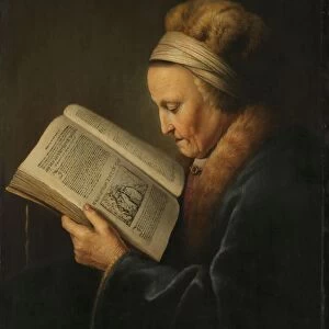 Old Woman Reading Old Woman reading Lectionary