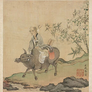 Paintings Ancient Masters Laozi Riding Ox 1598-1652