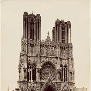 Reims Cathedral West Front Reims France 1870s