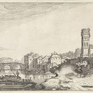 Rome with the Tiber and the Ponte Sisto Italy, Jan van de Velde II, 1616
