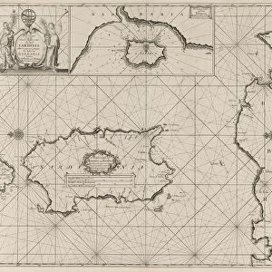 Sea chart of the island of Sardinia and part of the coast of North Africa, Anonymous