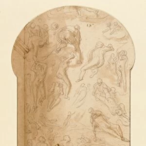 Taddeo in the Sistine Chapel Drawing Michelangelos Last Judgmen