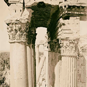 Temple Bacchus Baalbek 1898 Lebanon