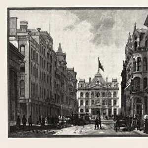 Toronto Street, and Post Office, Canada, Nineteenth Century Engraving