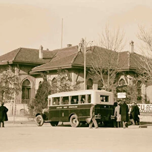 Turkey Ankara old parliament building Bus front