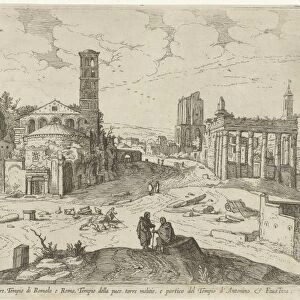 View of the Roman Forum, Willem van Nieulandt (II), 1594 - 1635