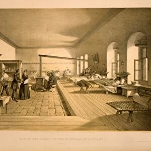 One of the wards of the hospital at Scutari / W. Simpson del. ;E. Walker lith. ;Day & Son