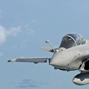 A Rafale B of the French Air Force in flight over Brazil