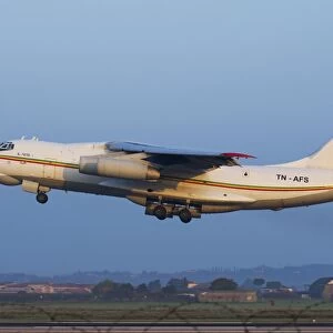 Republic of Congo Il-76TD taking off from Villafranca, Italy