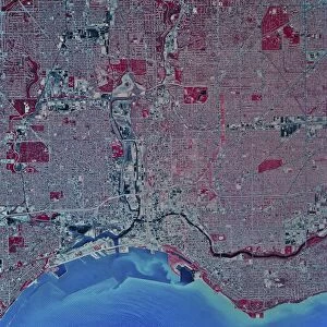 Satellite view of Milwaukee, Wisconsin