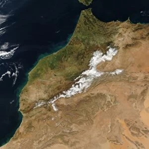 Satellite view of Morocco