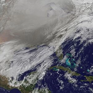 Satellite view the Polar Vortex in the Northern United States
