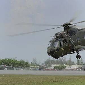 A Sikorsky S-61A4 helicopter of the Royal Malaysian Air Force