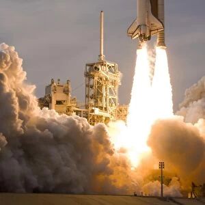 Space Shuttle Endeavour lifts off from its launch pad at Kennedy Space Center, Florida