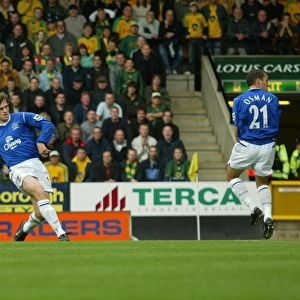 Kevin Kilbane puts Everton ahead