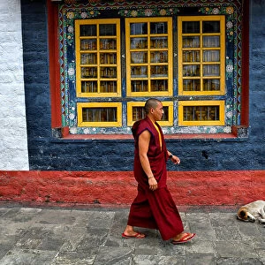 Monk in a monastery