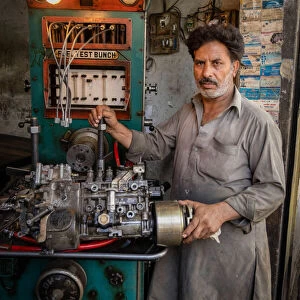 Truck workshop in Rawalpindi, Pakistan