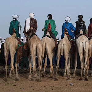Watching the gerewol festival from the camels - Niger