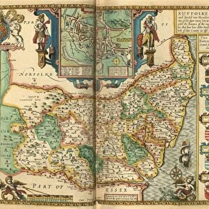 John Speeds map of Suffolk, 1611