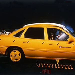 1993 Vauxhall Cavalier crash test. Creator: Unknown