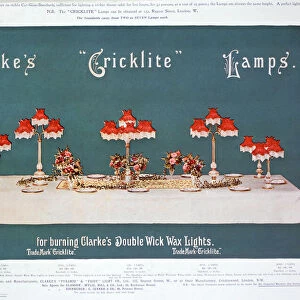 Advert for Clarkes Cricklite Lamps, 1899