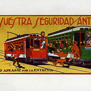 Advertising postcard published by the Compania de Tranvias de Barcelona