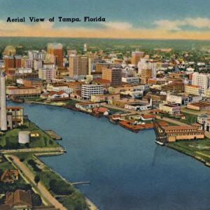Aerial View of Tampa, Florida, c1940s