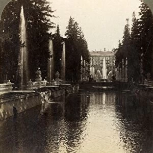 The Avenue of Fountains, Imperial Palace of Peterhof, Russia, 1897