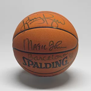 Basketball signed by members of the U. S. "Dream Team", 1992. Creator: Spalding