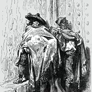 Beggars at a Church Door in Andalusia;An Autumn Tour in Andalusia, 1875. Creator: Gustave Doré