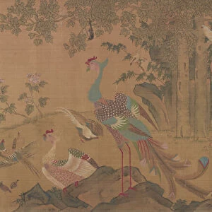A Hundred Birds Worship the Phoenixes, Qing dynasty, 18th century. Creator: Unknown