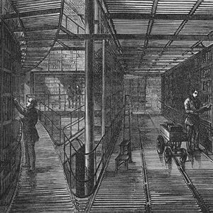 The bookcases at the British Museum, Bloomsbury, London, c1875 (1878)