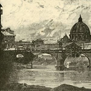 Bridge of St. Angelo, Rome, 1890. Creator: Unknown