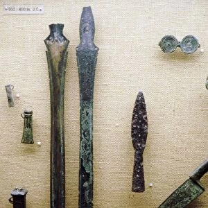 Two Bronze, Celtic Iron Age Sword Blades, France, 800BC-400 BC