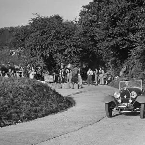 Bugatti Type 43 of GM Crozier competing in the VSCC Croydon Speed Trials, 1937. Artist