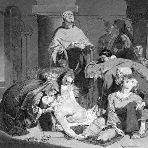 The Burial of Harold at Waltham Abbey, (c1847)