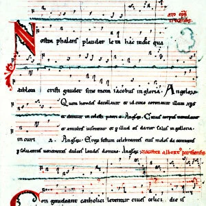 Calixtine codex, Congaudeant Catholici score which is the only known work for 3 voices