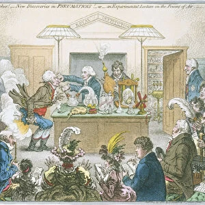Chemical lecture, 1802. Artist: James Gillray