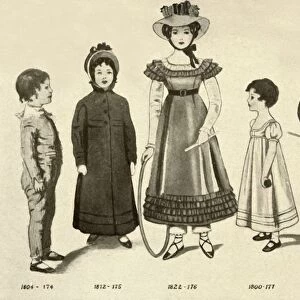 Childrens clothing from 1800-1820, 1907, (1937). Creator: Cecil W Trout